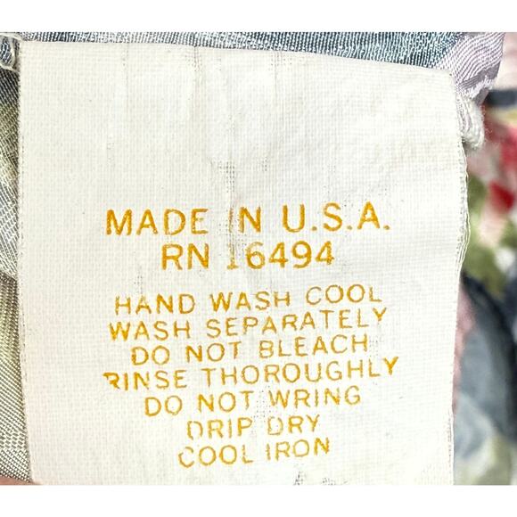 Mary McFadden Vintage Watercolor Dress Midi Tank Gown 80s Small Colorful - Picture 9 of 11